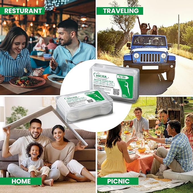 Tooth Floss Picks Unflavored Dental Floss for Teeth Tooth Picks Flossers,200 Count Floss Sticks for car,Home Tooth Pick Small