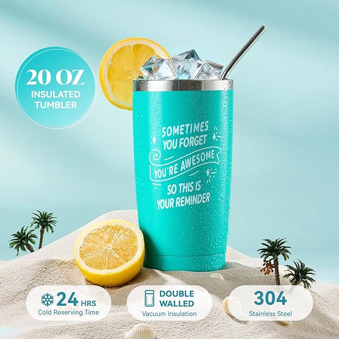 Briney 13Pcs Birthday Gifts for Women, Care Package for Women, Gift Basket, Unique Relaxing Ocean Themed Present for Mom Wife Sister Best Friend, Blue