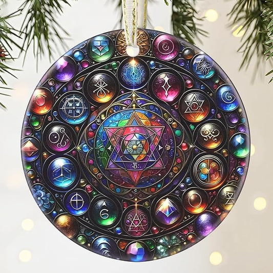 Alchemy 3.5 Inch Ceramic Christmas Hanging Ornament - Tree Decoration, Gift for Christmas & Holiday Present Exchange