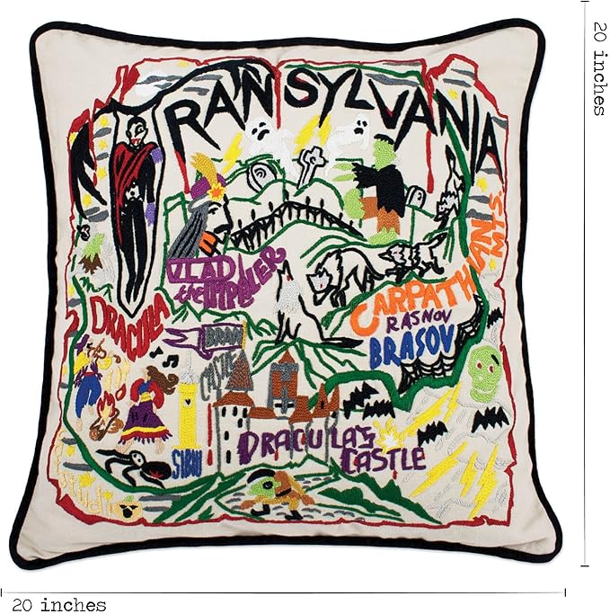 Catstudio Transylvania Embroidered Decorative Throw Pillow