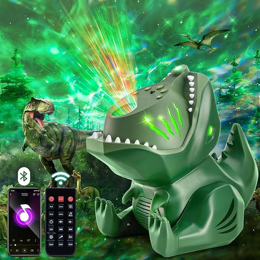 Dinosaur Galaxy Projector for Bedroom,144 Lighting Modes Star Projector for Kids Galaxy Lights for Bedroom, 22 White Noise+5.3 HiFi Bluetooth+Remote Speaker Stars for Ceiling