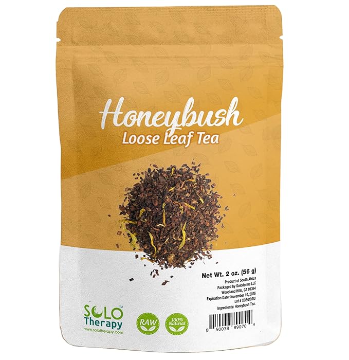 Honeybush Tea 2 ounces, Honeybush Loose Leaf Tea, Resealable Bag, Product of South Africa