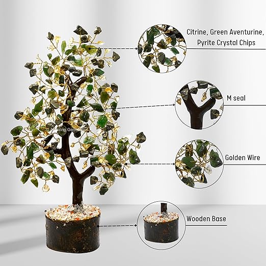 Amazing Gemstone Crystals and Healing Stones Birthday Gifts for Women - Money Wealth Success Crystal Tree of Life Home Decor Stocking Stuffers, Bookshelf, Room, Meditation Gift Unique Birthday Gifts