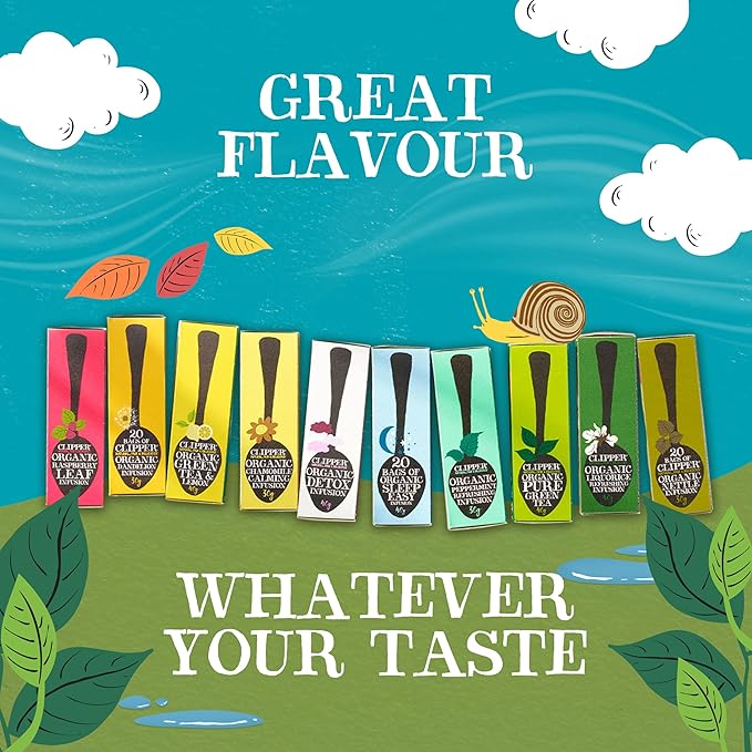 Clipper Tea Green Tea & Lemon Teabags – USDA Organic, Great Hot or Iced – Bright, Zippy, Natural, Fair & Delicious – 50 Tea Bags