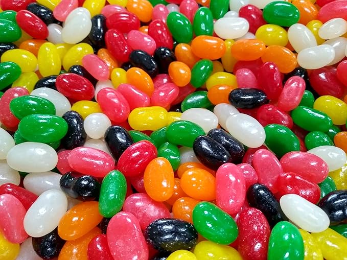 Jumbo Assorted Spiced Jelly Beans - 2 lbs of Fresh Delicious Extra Large Licorice Sassafras Peppermint Clove Cinnamon Spearmint Jelly Beans