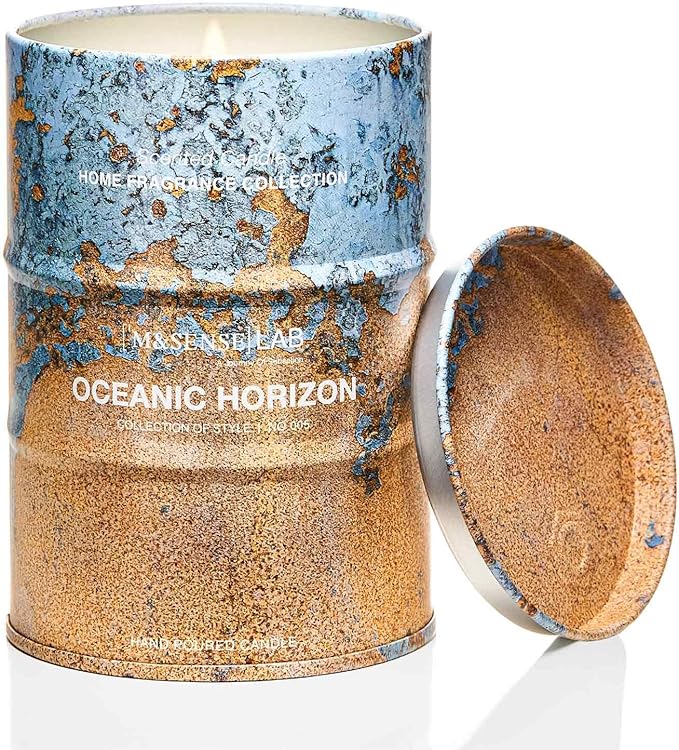 M&SENSE Oceanic Horizon Scented Candles Natural Non Toxic, Aromatherapy Candle for Stress Relief Meditation Relaxing, Housewarming Gifts for Women Men, 11.3oz 70 Hour Long Burning