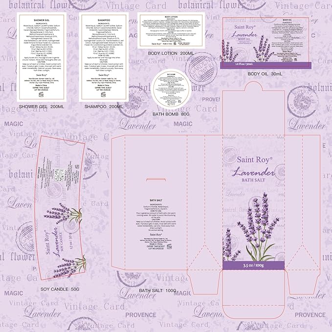 Lavender scented gifts for mom Spa Gift Baskets for Woman - spa baskets for women gift Lavender Gifts for Women, Bath Set, Christmas Gifts for Women, Home Spa Kit Gifts for Her, Mothers Day