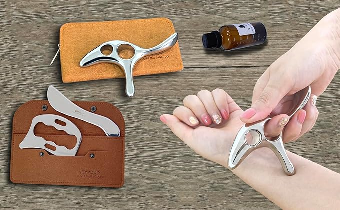 BYYDDIY 3 in 1 Stainless Steel Muscle Scraper Tools Set (TSD)