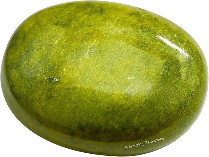 Amazing Gemstone Vesuvianite Crystals and Healing Stones - Large Palm Stone Crystals Piedra - Crystal for Good Luck, Balanced Positive Energy, Meditation - Unique Stocking Stuffers, Gifts for Women