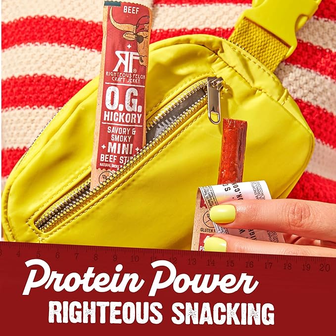 Righteous Felon Meat Sticks | 100% Pork Sticks | Gluten Free & Keto Meat Sticks | Low Sugar & High Protein Pork Sticks | Healthy Snack for Adults | Jerky Gifts for Men | Street Taco, 10 Pack