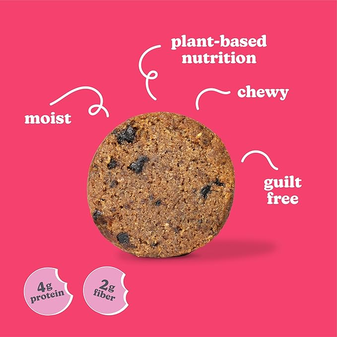 Love + Chew Soft Baked Protein Cookies, Gluten Free | (18) Count Cherry Almond Minis | Vegan, Paleo, Non GMO and Packed with Superfoods. - Individually Wrapped, and Made from High Protein Almonds - (1) Ounce Cookies