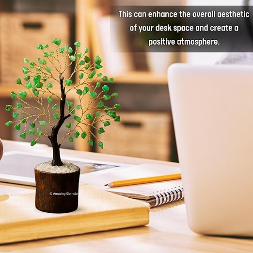 Amazing Gemstone Crystals and Healing Stones Birthday Gifts for Women - Chrysoprase Crystal Tree of Life Home Decor Stocking Stuffers, Bookshelf, Room, Meditation Gift for Mom, Unique Birthday Gifts