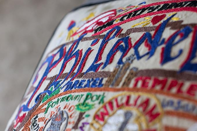 Catstudio Philadelphia Embroidered Decorative Throw Pillow