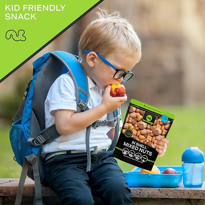 NUT CRAVINGS - Mixed Nuts (In Shell) Brazil, Walnuts, Filberts, Almonds, Pecans (32oz - 2 LB) Packed Fresh in Resealable Bag - Healthy Snack, Food Assortments