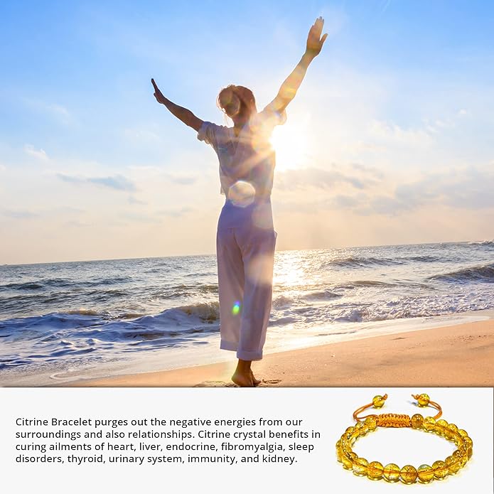 Energy Protection Crystal Handmade Adjustable Bead Bracelet Perfect for Men, Women’s Gift - Gemstone Healing Stretch Bracelet Pulsera Para Hombre Mujer Stocking Stuffer