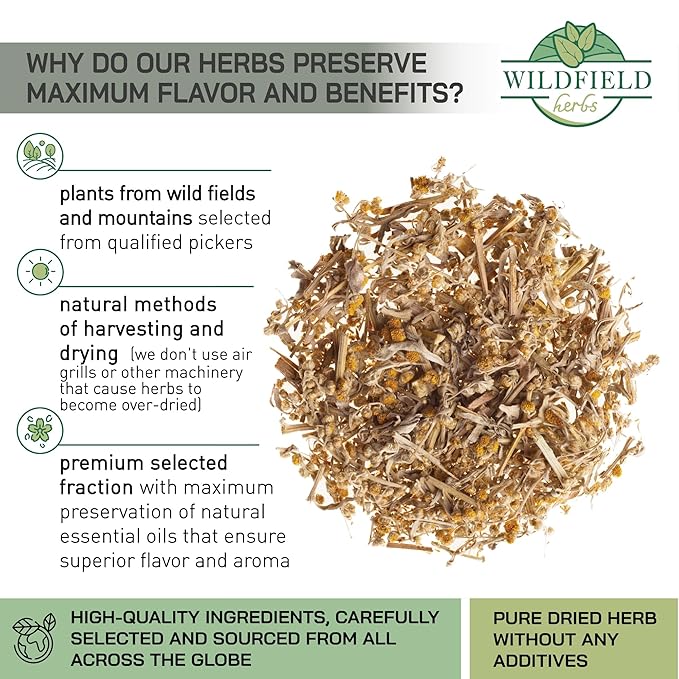 4 oz. Wormwood Tea Wormwood Herb Dried Herb Tea (Artemisia Absinthium) - 113g Dry Wood Worm Artemisiae Absinthii Herba Artemisa Ajenjo Hierba