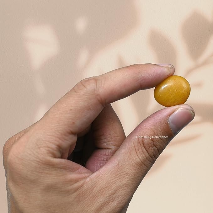 Amazing Gemstone Yellow Jasper Crystals and Healing Stones Tumbled - 1000+ Carats Yellow Jasper Stone, Natural Healing Stones for Energy Balance, Stress Relief - Polished Gems Rocks