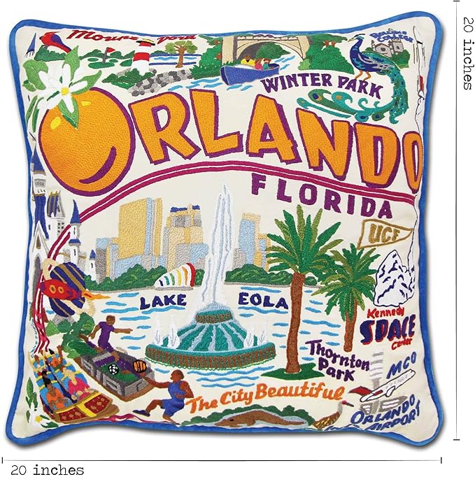 Catstudio Orlando Embroidered Decorative Throw Pillow