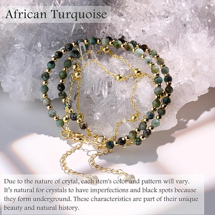 Farfume Crystal Bracelet Beaded Bracelets for Women 4mm Natural Stone Beads Gemstone Handmade Anxiety Jewelry Gifts