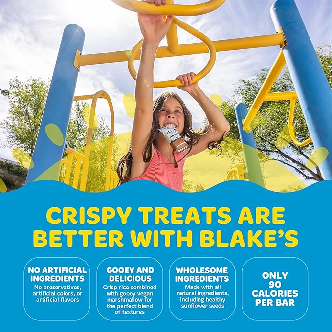 Blake’s Seed Based Crispy Treats – Variety Pack (24 Count), Vegan, Gluten Free, Nut Free & Dairy Free, Healthy Snacks for Kids or Adults, School Safe, Low Calorie Soy Free Snack