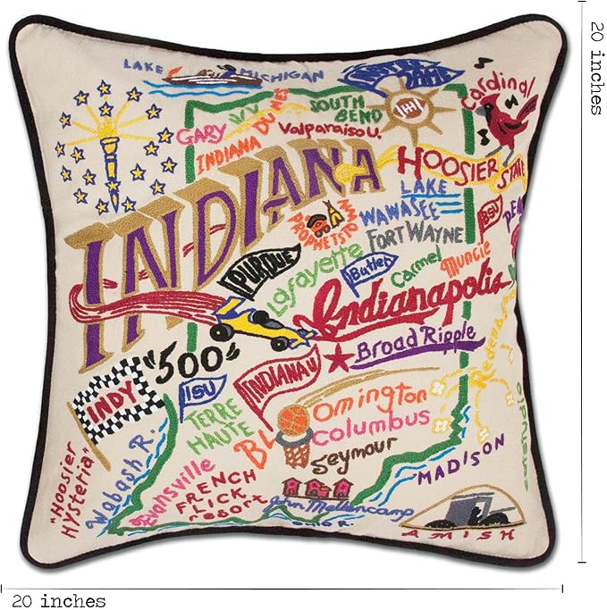 Catstudio Indiana Embroidered Decorative Throw Pillow