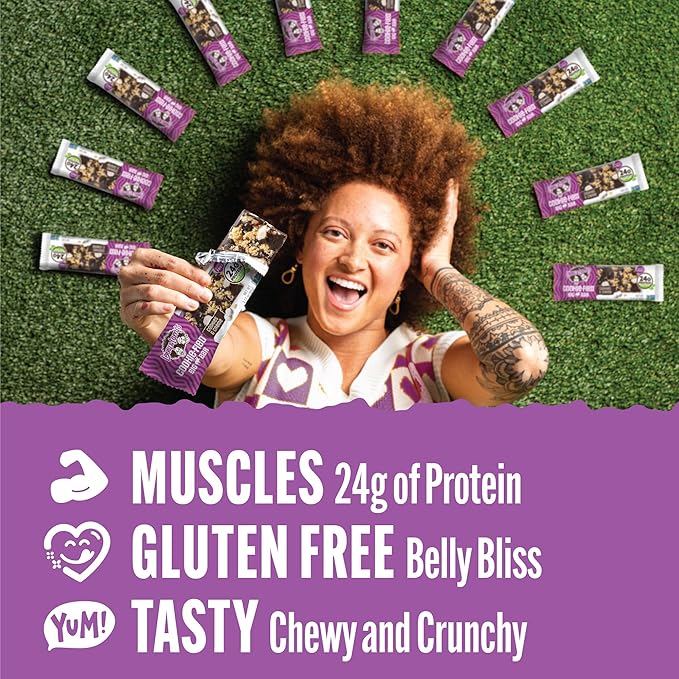 Lenny & Larry's Cookie-fied BIG BAR – Cookies and Creme Vegan Protein Bars 12x90g – Healthy Snacks, 24g Plant Protein & 10g Prebiotic Fiber – Gluten free Power Bar, Keto Friendly & Vegan