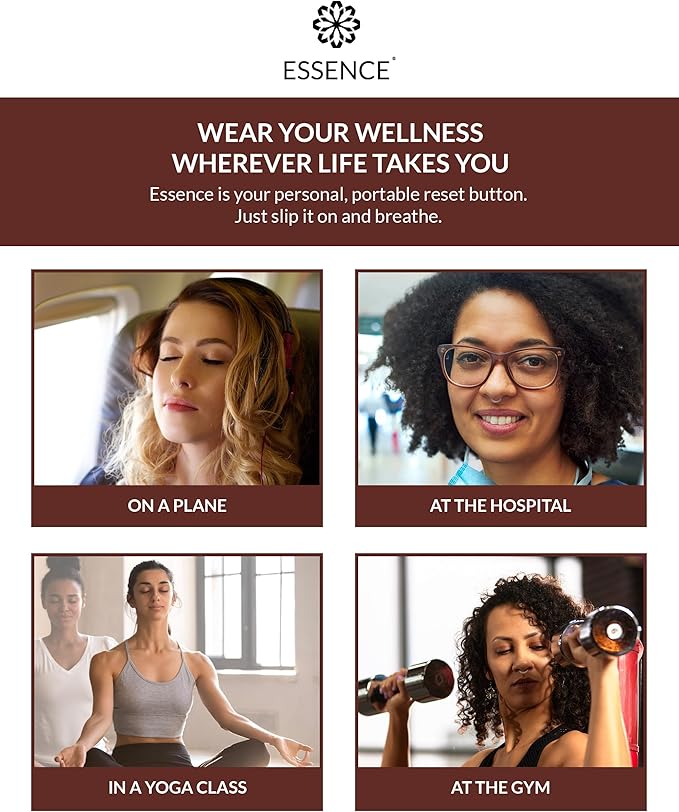 Essence Wearable Aromatherapy Nasal Diffuser – Coffee Essential Oil Nose Ring Silicone Inhaler for Stress & Mood Support - Made in USA & Travel-Friendly