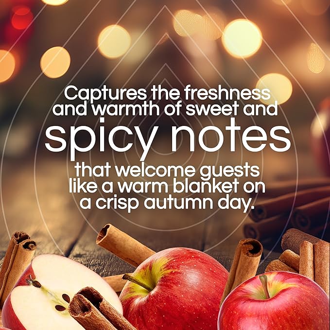 Air Wick Plug in Scented Oil Refill, 7ct, Apple Cinnamon Medley, Fall Scent, Essential Oils, Air Freshener