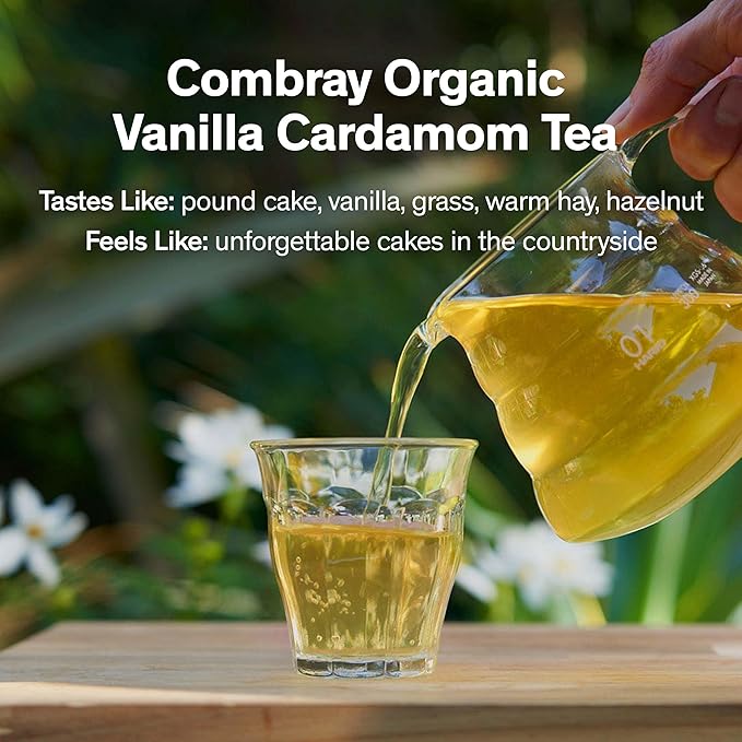August Uncommon Combray Loose Leaf Tea – Organic Vanilla and Cardamom Green Tea – Vegan, Gluten-Free, and Non-GMO Organic Tea – Bold Dessert-Inspired Flavor in a Resealable 1.8oz Pouch (15-30 Cups)