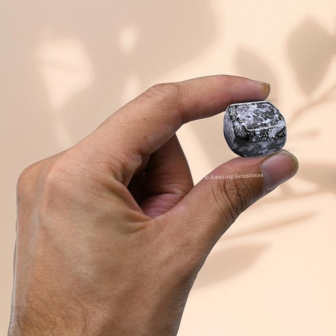 Amazing Gemstone Indigo JasperCrystals and Healing Stones Tumbled - 1 oz Indigo Jasper Stone, Natural Healing Stones for Energy Balance, Stress Relief - Premium Polished Gems Rocks for Meditation