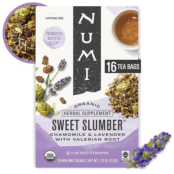 NUMI Organic Sweet Slumber Herbal Tea, 16 CT
