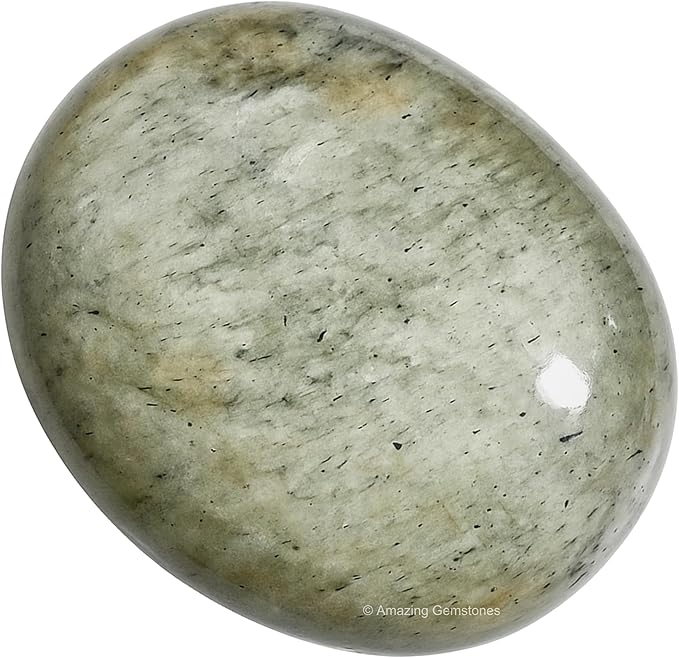 Amazing Gemstone Chrysoberyl Cats Eye Crystals and Healing Stones - Large Palm Stone Crystals Piedra - Crystal for Good Luck, Positive Energy, Meditation - Unique Stocking Stuffers, Gifts for Women