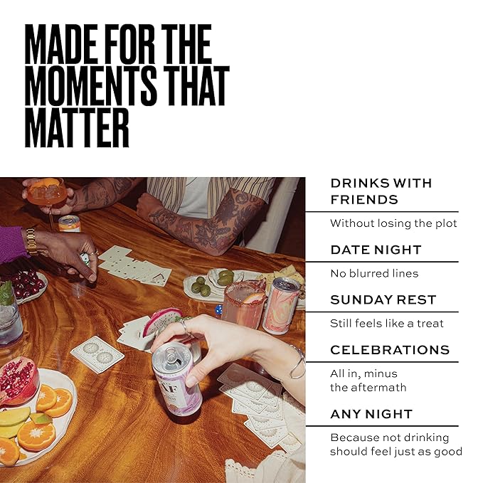 AF Drinks Non-Alcoholic Variety Pack | Alcohol Alternative Sparkling Cocktails with AFTERGLOW Botanical Warmth | Gluten-Free, Low-Calorie | 8.4 oz Cans (12-Pack)