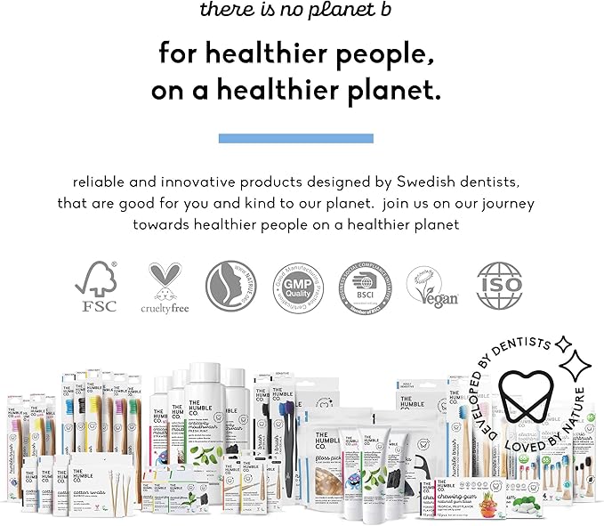 The Humble Co. Plant Based Electric Toothbrush Heads 4pk – Replacement Heads, Helps Remove Plaque and Eliminate Bad Breath