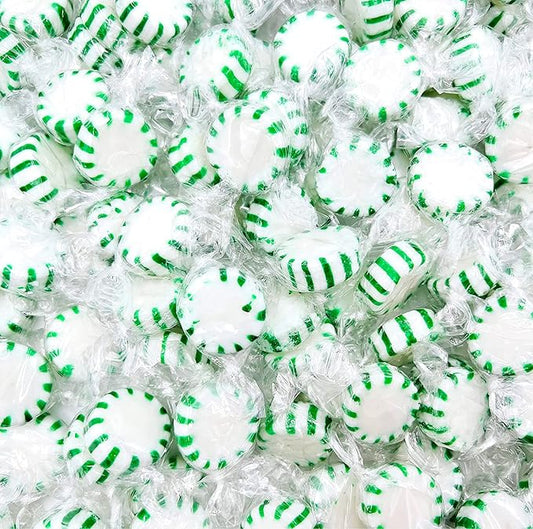 Arcor Spearmint Starlights Candy by Cambie | 2 lbs of Spearmint Starlight Mints | Individually Pinwheel Mint Hard Candy | Deliciously Sweet Mint Candy from Argentina, 2 lb
