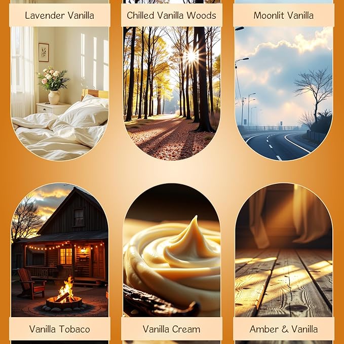 Car Air Freshener Diffuser 6 Pack Hanging Air Freshener, Hanging Air Fragrance Essential Oil Diffuser, Long Lasting Fragrance Fresheners Scents for Women