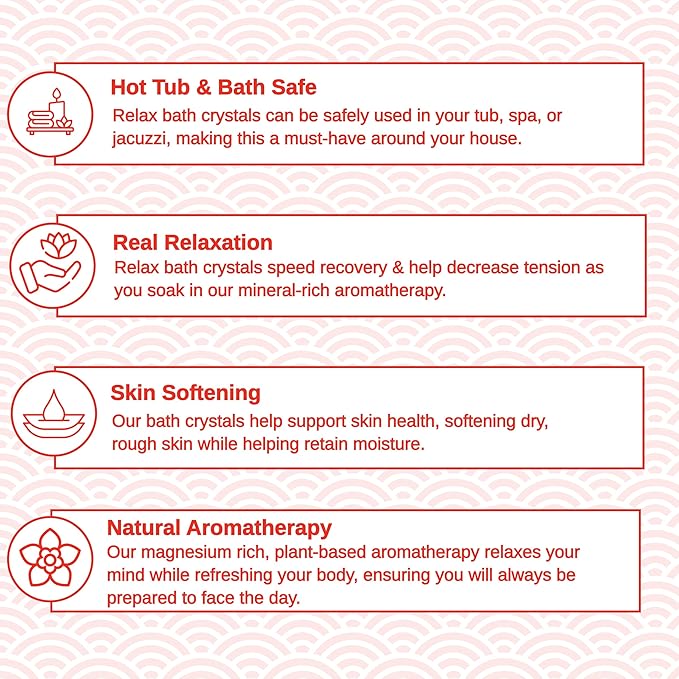 Relax Spa & Bath, Epsom & Dead Sea Salts, Aromatherapy Bath Salts for Hot Tub, Bath, or Spa, Infused with Magnesium, Honey Mango Scent