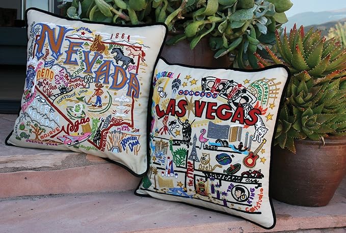 Catstudio Las Vegas Embroidered Decorative Throw Pillow