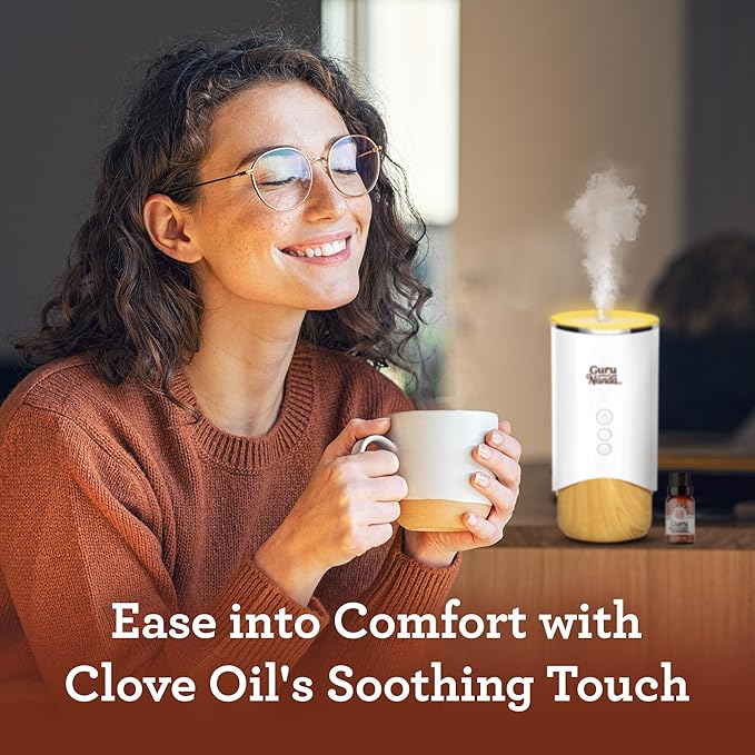 GuruNanda Clove Essential Oil, 100% Pure, Natural and Undiluted Aromatherapy Oil for Massages & DIY Recipes, Massage Support for Muscles & Joints (2X0.5 Fl Oz)