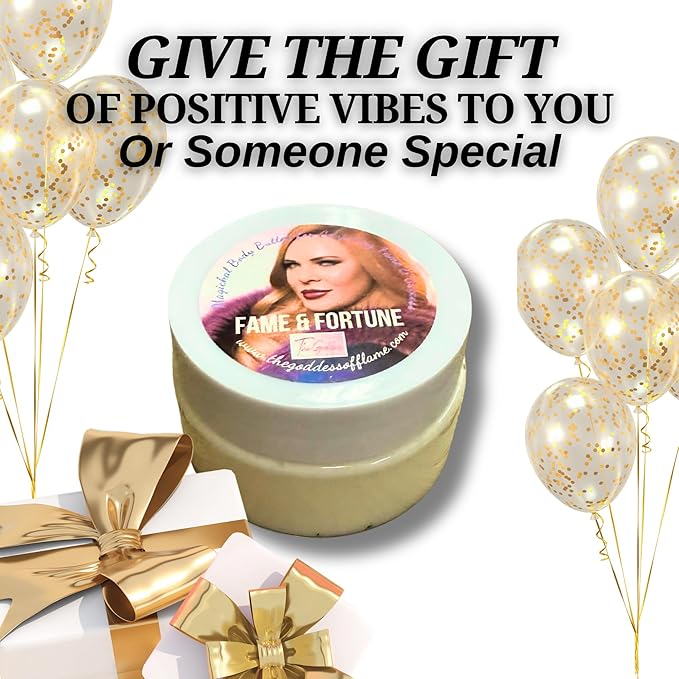 Fame & Fortune Body Butter – Luxurious Natural Moisturizer with Shea Butter, Sunflower Oil & Vitamin E | Skincare for Success, Confidence & Abundance Rituals | Handmade & Vegan