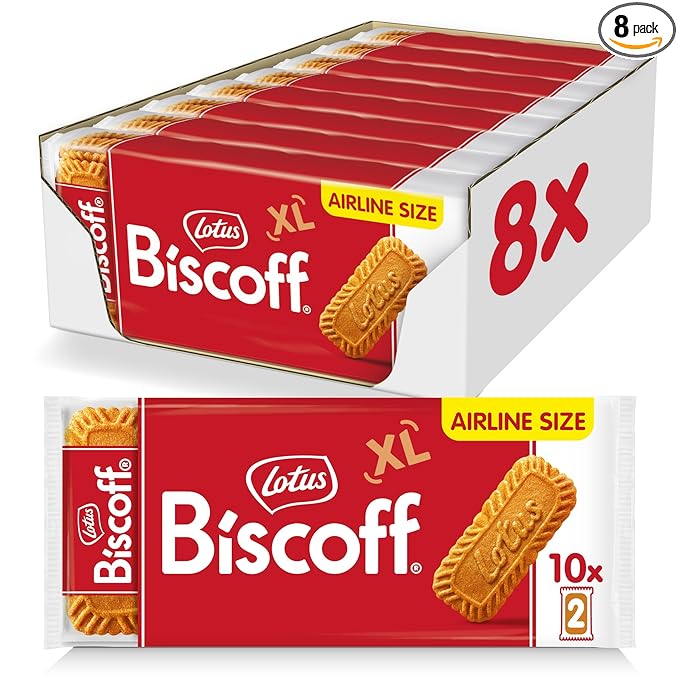 Lotus Biscoff Airplane Cookies, Caramelized Biscuit Cookies, Two-Pack (80 Count), Vegan