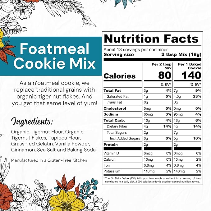 eat G.A.N.G.S.T.E.R. Foatmeal Cookie Mix - Allergy-Friendly Baking Mix, No Dairy, Nuts, Gluten, Dairy - Grain-Free Oatmeal Alternative - For Paleo & AIP Diets, Bake Cookies, Fruit Crumbles & Bars