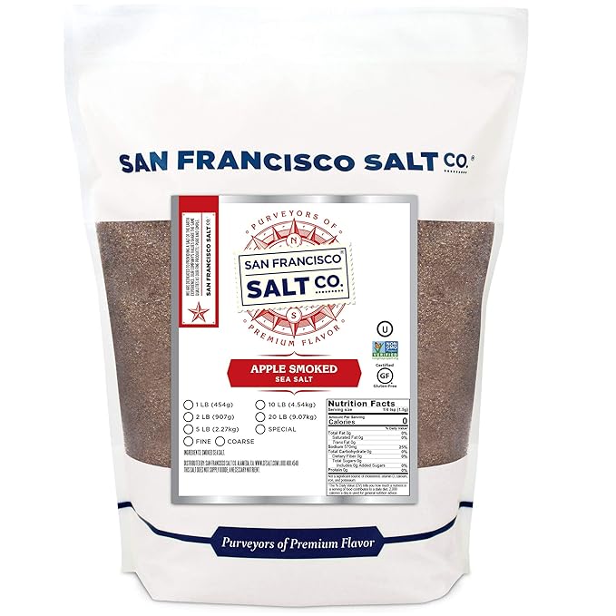 Applewood Smoked Sea Salt - 2 lb. Bag Fine Grain by San Francisco Salt Company
