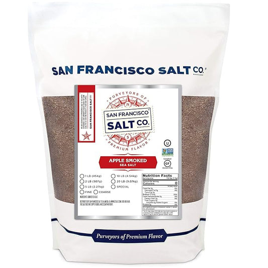 Applewood Smoked Sea Salt - 2 lb. Bag Fine Grain by San Francisco Salt Company