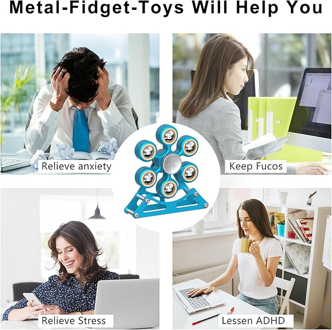 Desk Toys for Fidget Ferris-Wheel-Spinner: 4mins Kinetic-Spinning Cool-Gadgets, Cool-Stuff Thing Toy for Office School Home Man Women Christmas, Stress-Relief Game Gifts for Adult Teen Children Kid