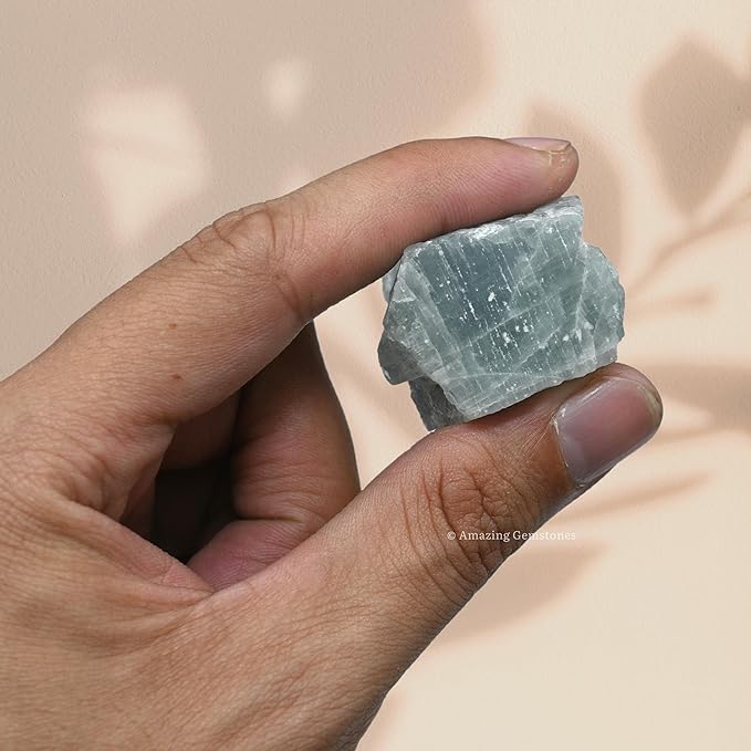 Amazing Gemstone Aquamarine Raw Crystals and Healing Stones, Natural Rocks for Tumbling - DIY Raw Stones and Crystals, 2 Pieces