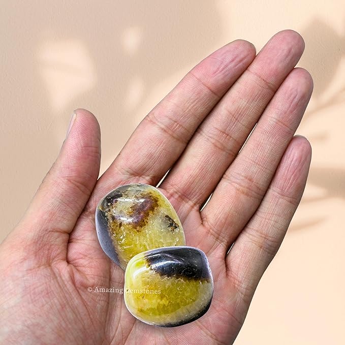 Amazing Gemstone Septarian Crystals and Healing Stones Tumbled - 1000+ Carats Septarian Stone, Natural Healing Stones for Energy Balance, Stress Relief - Premium Polished Gems Rocks for Meditation
