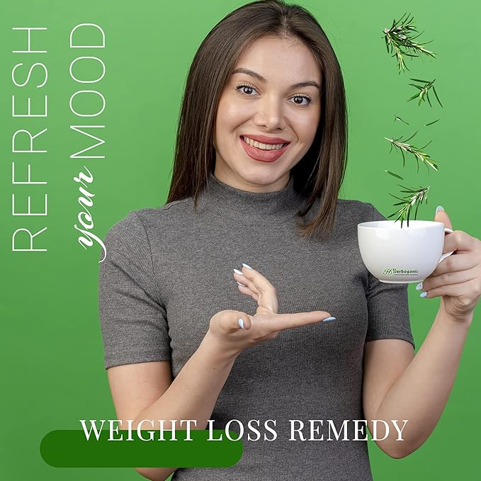 HERBOGANIC Rosemary Herbal Tea - Digestion Support and Immune Boost | Refreshing and Delicious Blend | Natural Ingredients | 20 Tea Bags