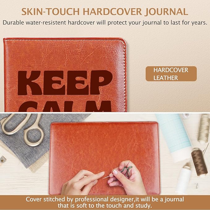 LBWCER Inspirational Motivational Gifts,Little Reminders Journal Notebook,Little Reminders Hardcover Notebook,Motivational Journal (KEEP CALM)