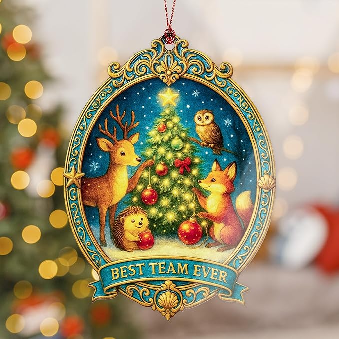 Christmas ornament 2025 - Vintage Christmas ornament - Acrylic xmas ornament - Art ornament - Christmas ornament 2025 - Suncatcher Effect window hanging - car hanging accessories